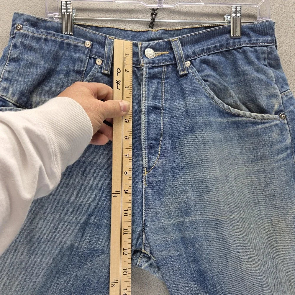 VTG Levis Engineered Jeans Mens Blue Twisted Button Fly Medium Wash Fits 31x30